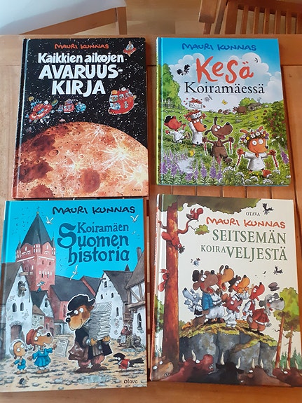 4 kpl Mauri Kunnaksen kirjoja