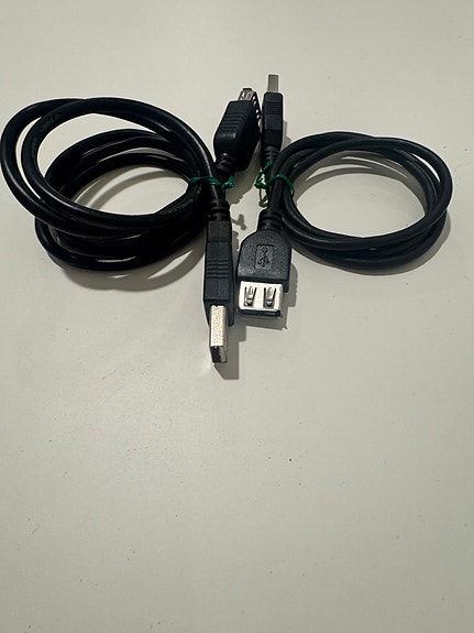 USB-jatkokaapelit 2 kpl setti (80 cm ja 100 cm) | USB 2.0 A-A