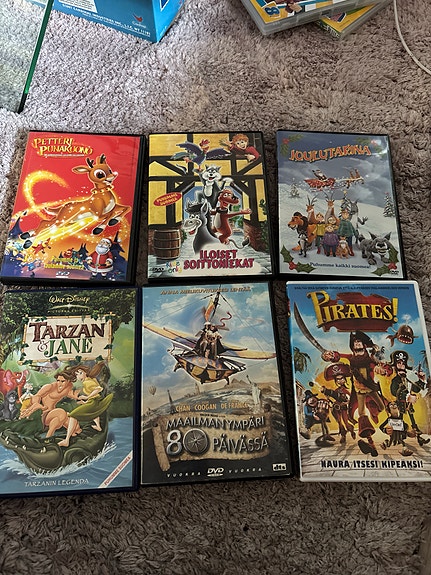 Disney lasten DVD-elokuvia 6 kpl