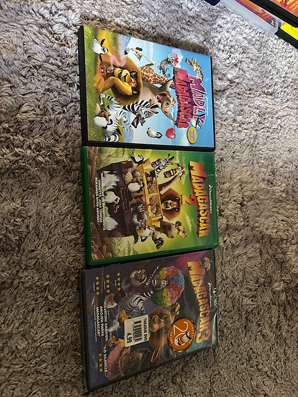 Madagascar DVD-elokuvat 3 kpl