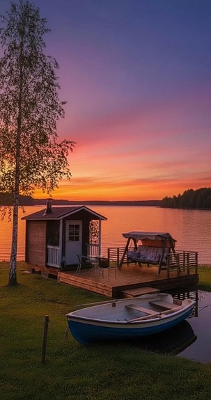 Sauna terassilla