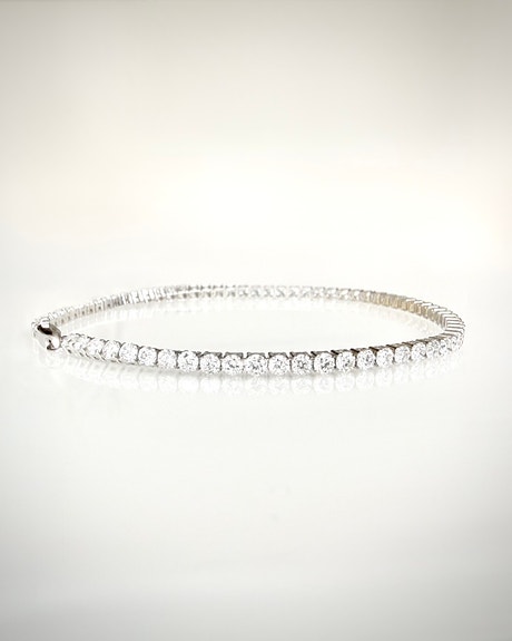 14K valkokultainen tennisrannekoru 3,27 ct •  IGI •  D–E VVS timantit