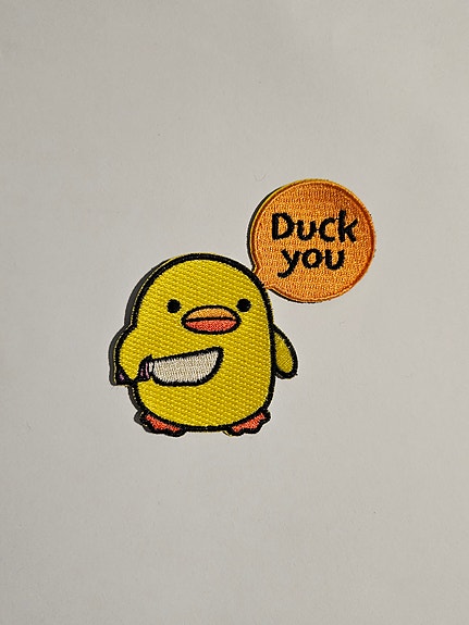 Duck you haalarimerkki