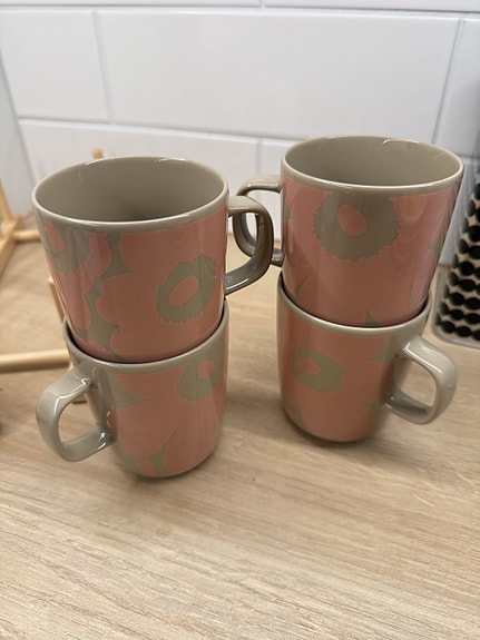 Marimekko unikko kahvikupit
