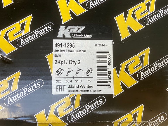 BMW E46 325i/328i/330i/330d Takajarrulevyt 320mm 98-05