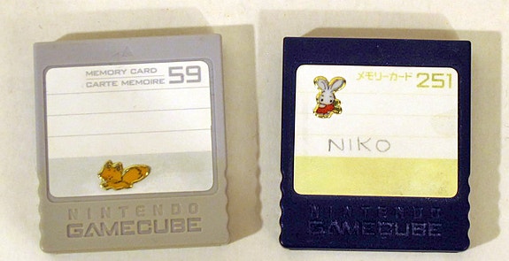 GameCube muistikortit 59 + 251 paikkaa