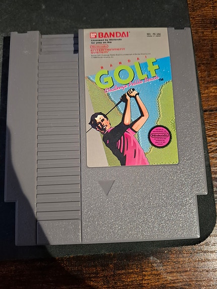 Bandai Golf Challenge Pebble Peach Nintendo NES peli