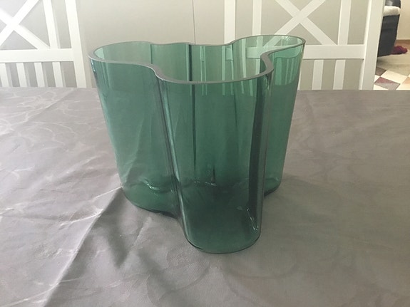 Vihreä Alvar Aalto maljakko 160 mm