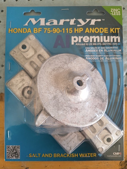 Honda Marine BF 75–115 HP anodikitti perämoottoriin