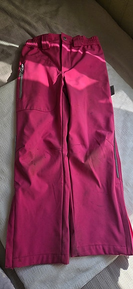 Lasten softshell-housut koko 128 pinkki