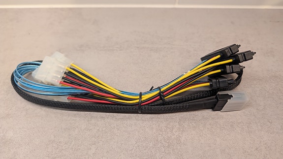 MINI SAS SFF-8087 to 4 Ports SFF-8482 server Adapter Cable With IDE POWER 1M