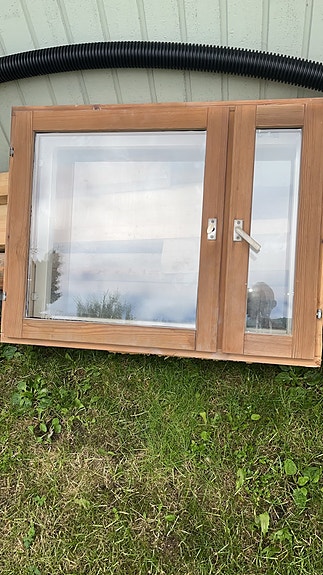 Saunan/mökin ikkuna puu-alumiini 95x73