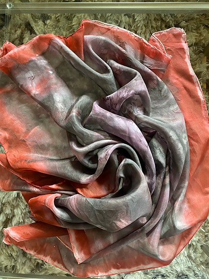 100 % silkkihuivi 90 × 90 cm