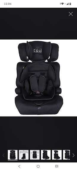 uusi Kikid Turvaistuin Basic 76-150cm R129, musta