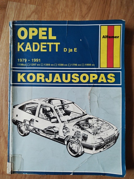 Opel Kadett D ja E korjausopas 1979–1991