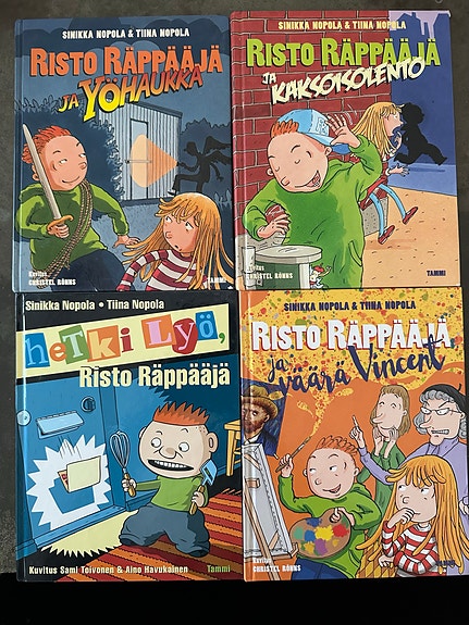 Risto Räppääjä -kirjapaketti 4 kpl