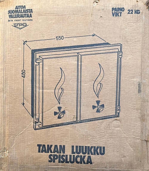 Käyttämätön takan luukku