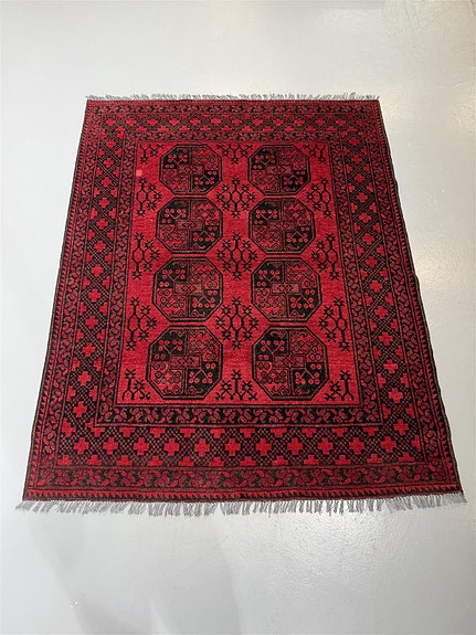Afghan itämainen käsin solmittu matto 152x197