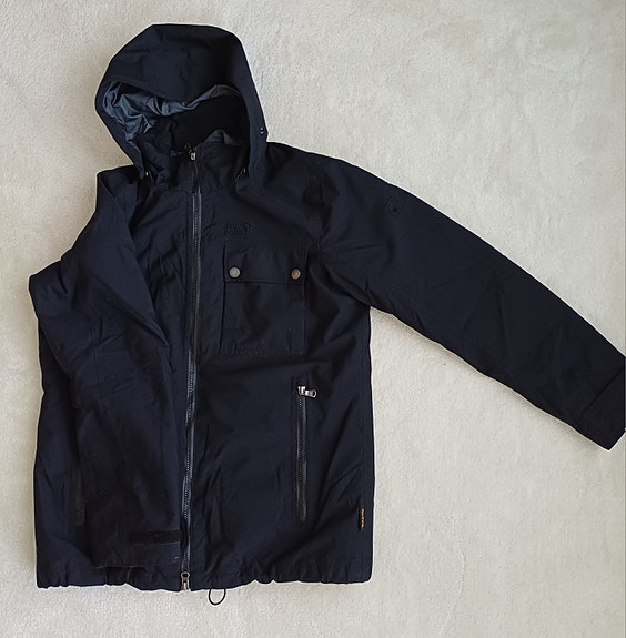 Jack Wolfskin 3 in 1 miesten takki kokoa S, musta