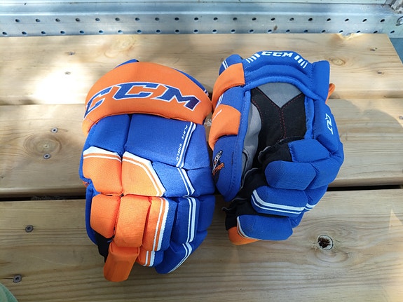 CCM QLT 270 13" jääkiekkohanskat sininen/oranssi
