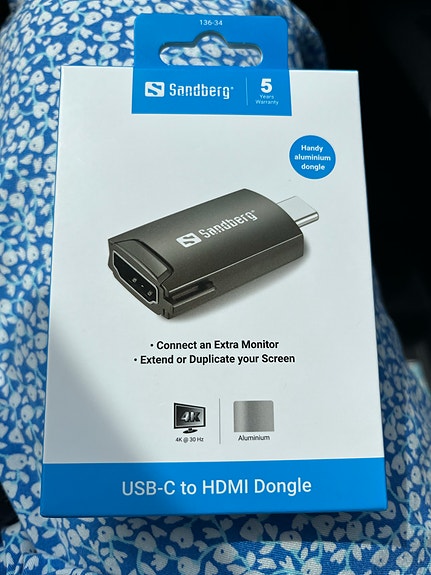 USB-C uros, HDMI Dongle naaras adapteri