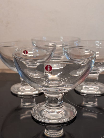 Jälkiruokamaljat 4 kpl. Iittala Verna