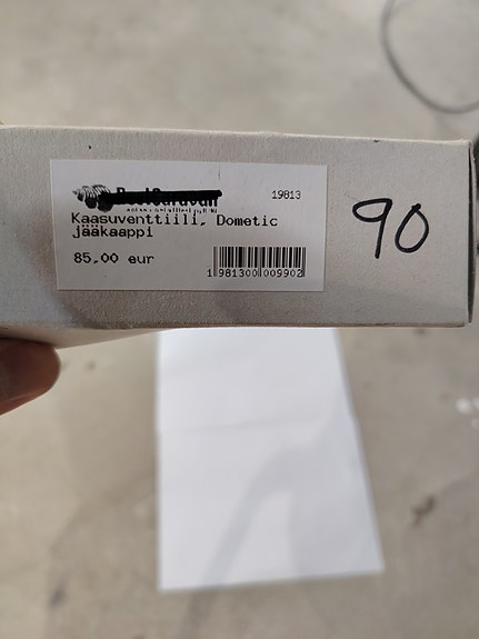 Kaasuventtiili Dometic jääkaappi (90)
