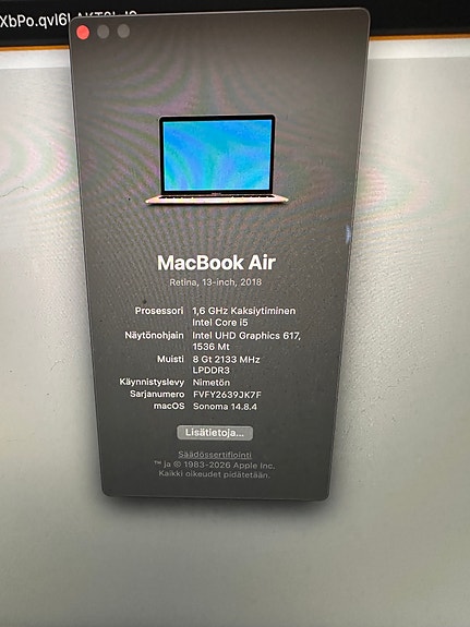 Apple MacBook Air 13" kannettava tietokone