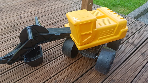 Plasto muovinen kuorma-auto ja kaivuri lelu