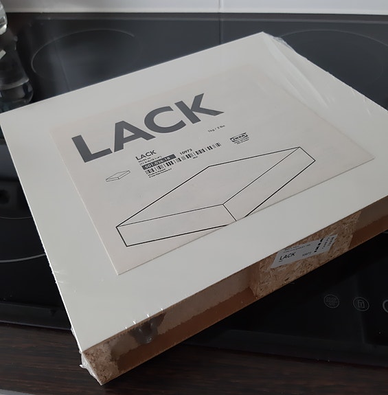 IKEA Lack seinähyllyt alkuperäispakkauksessa (2 kpl) valkoinen
