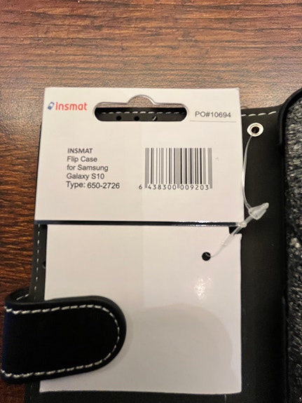 Insmat flip cover -kuoret Samsung Galaxy S10 musta