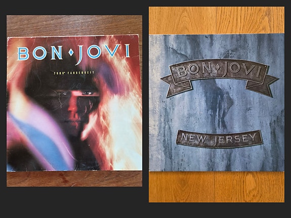 Bon Jovi LP:t 7800 Fahrenheit & New Jersey