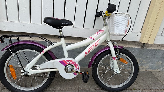 Jupiter lasten polkupyörä 16" valkoinen/violetti