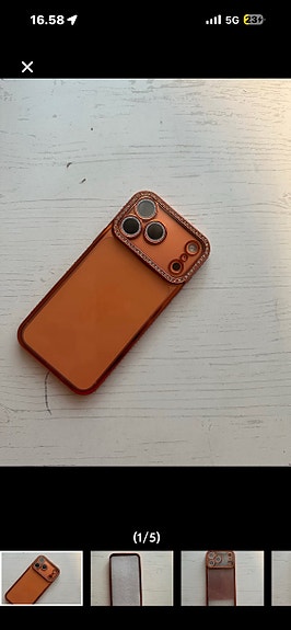 UUSI iPhone-suojakuori sormustelineellä – glitter, kupari/roosakulta