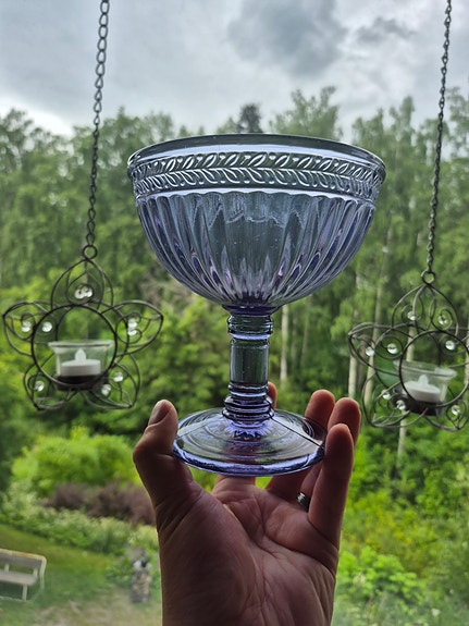 Riihimäen lasi Kara jalallinen tarjoilukulho