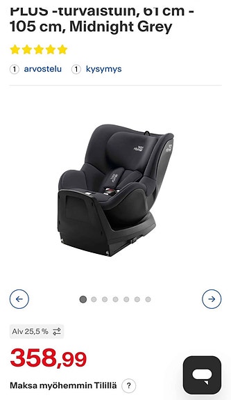 Britax Römer turvaistuin 22 kg, musta