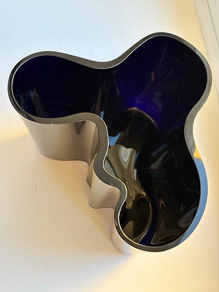 Iittala Aalto maljakko vanha koboltti/musta