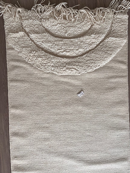 Uusi matto villamatto 80x200 cm valkoinen