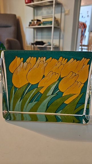 Iittala lasikortti Keltaiset tulppaanit, Heljä Liukko-Sundström
