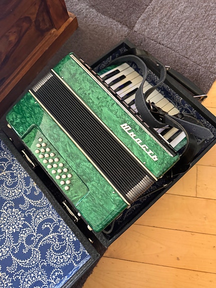 Hohner vihreä harmonikka