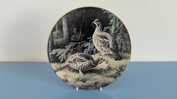 Arabia Pyypari Metsässä Seinälautanen Nro 2 (Ferdinand von Wright)