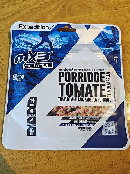 MX3 Nutrition, juustoinen kaurapuuro tomaatilla / retkiruoka
