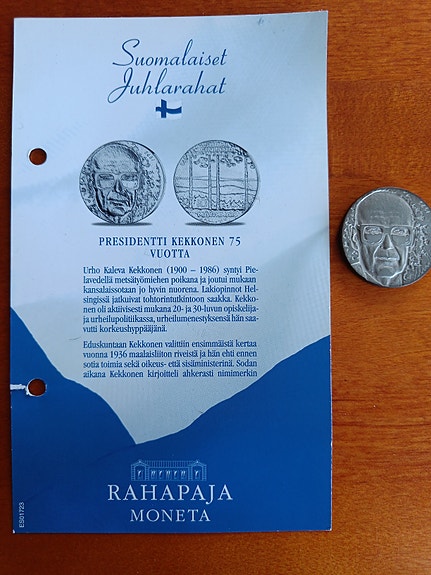 Juhlaraha Presidentti Kekkonen 75 vuotta