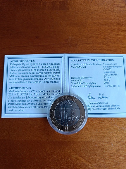 Jääkiekon MM-kisat 2003 juhlaraha