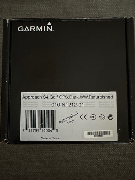 Garmin Approach S4, Golf-kello, GPS, Dark, WW, Refurbished