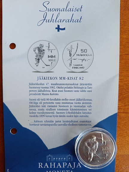 Jääkiekon MM-kisat 1982 hopeinen  juhlaraha