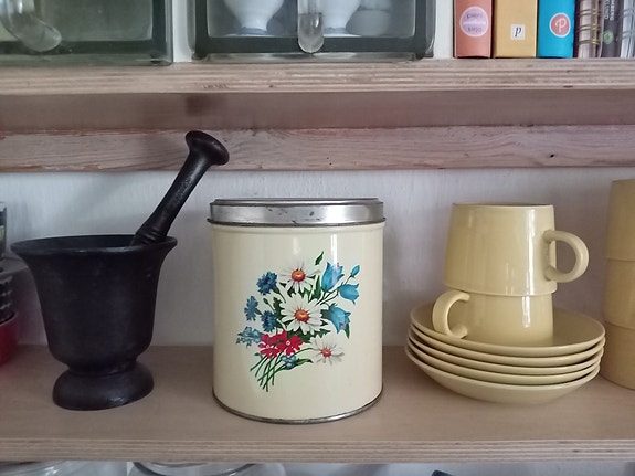 50-luvun keittiöpurkki