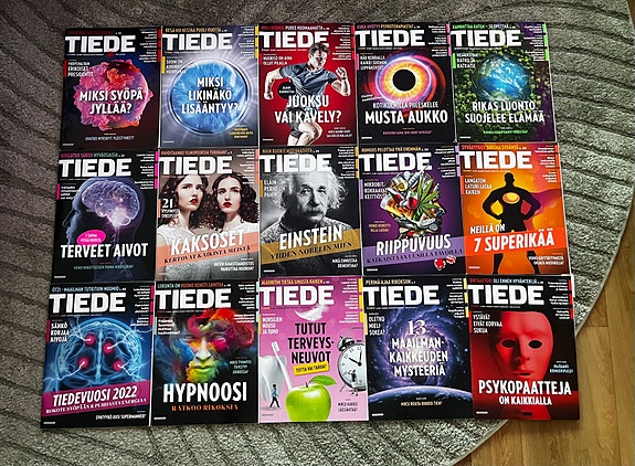 Tiede-lehtiä useita numeroita