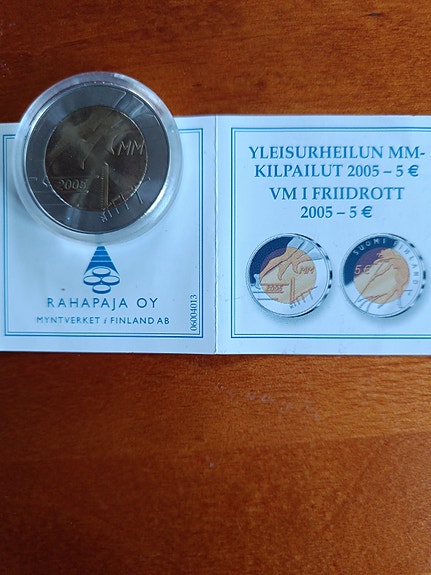 Suomi 5 € juhlaraha Yleisurheilun MM-kilpailut 2005