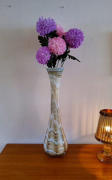 Lattiamaljakko 80cm + silkkikukat